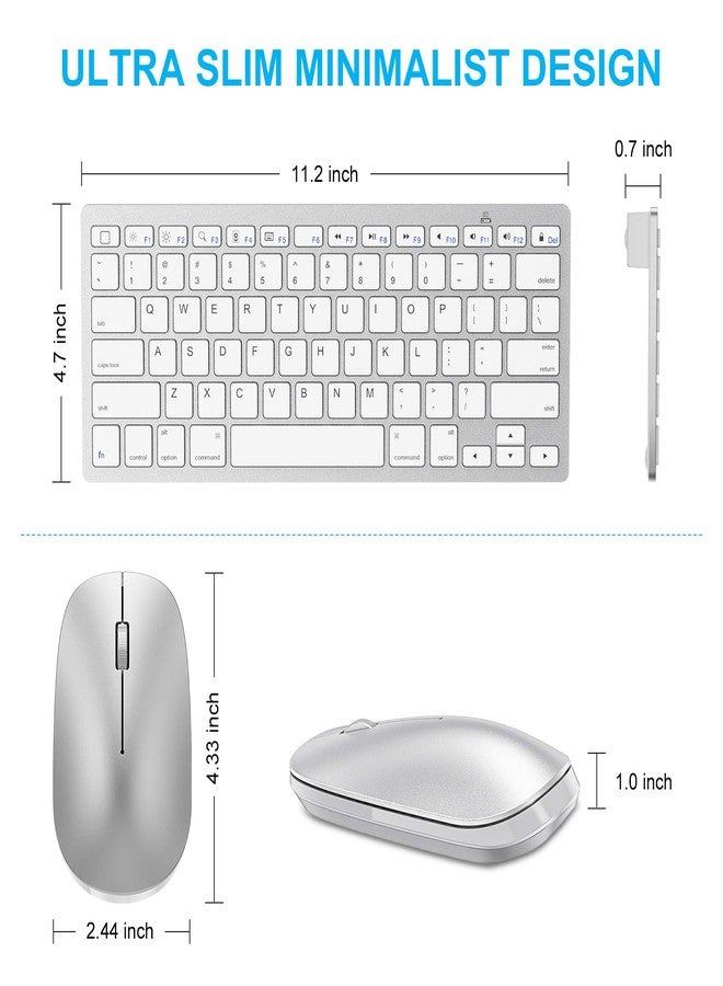 SPARIN Wireless Bluetooth Keyboard and Mouse for iPad (A16) 11th 10th Generation, iPad Air (13/11 inch), iPad Pro 13/12.9/11 inch, iPad 9th 8th Gen, iPad Mini 7th -8.3 inch, Above iOS13- Silver White - Image 5